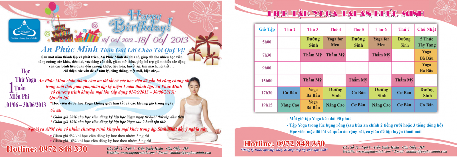 In tờ rơi Yoga